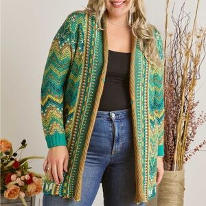 ADORA NWT Multicolor Knit Cardigan